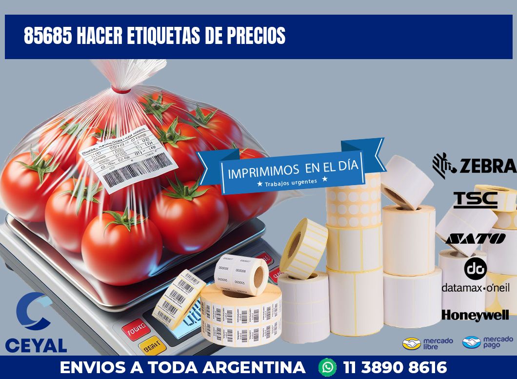 85685 HACER ETIQUETAS DE PRECIOS