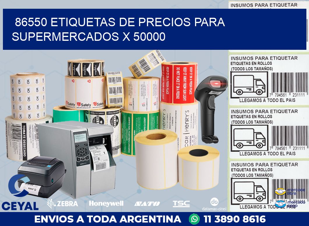 86550 ETIQUETAS DE PRECIOS PARA SUPERMERCADOS X 50000
