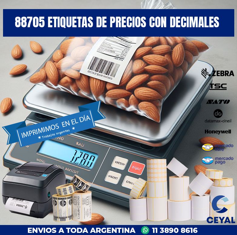 88705 ETIQUETAS DE PRECIOS CON DECIMALES