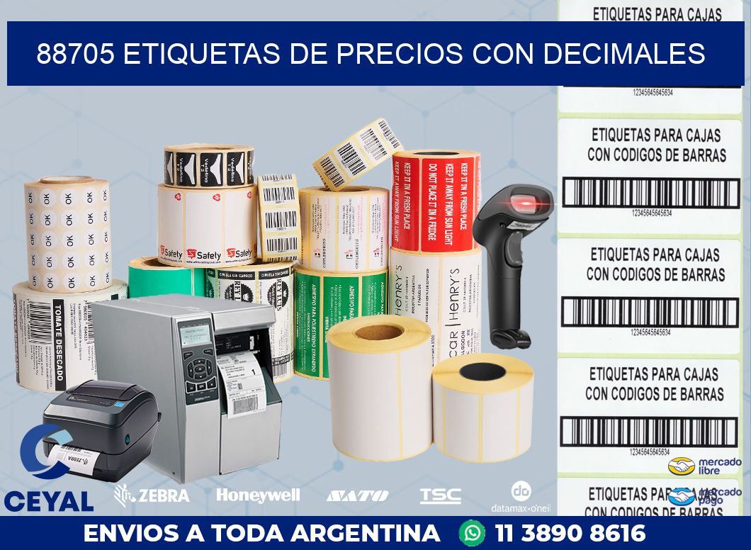 88705 ETIQUETAS DE PRECIOS CON DECIMALES
