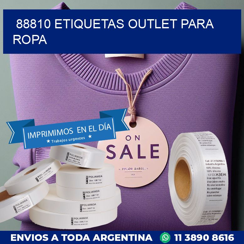 88810 ETIQUETAS OUTLET PARA ROPA