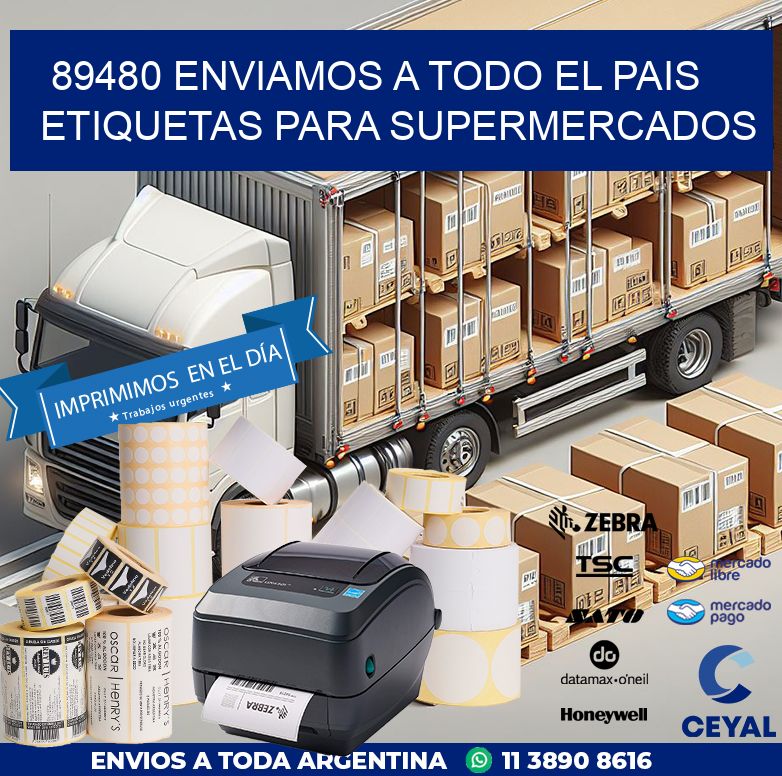 89480 ENVIAMOS A TODO EL PAIS ETIQUETAS PARA SUPERMERCADOS