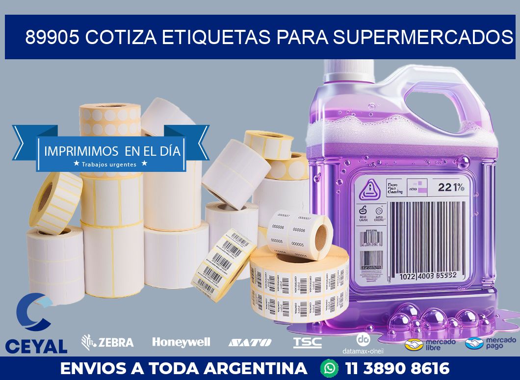89905 COTIZA ETIQUETAS PARA SUPERMERCADOS