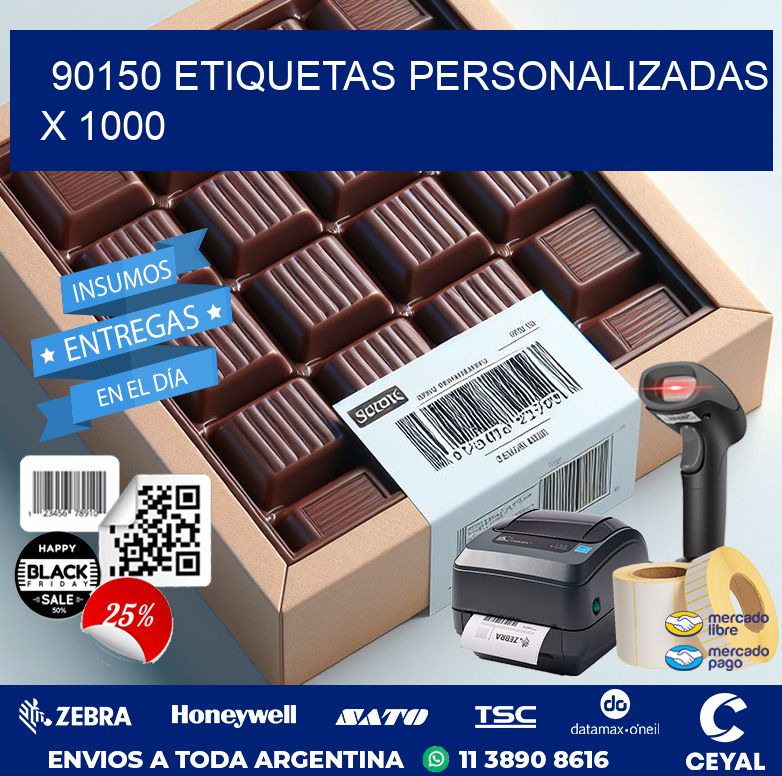 90150 ETIQUETAS PERSONALIZADAS X 1000