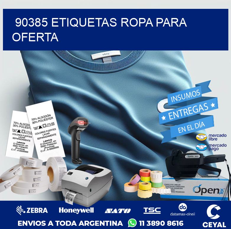 90385 ETIQUETAS ROPA PARA OFERTA