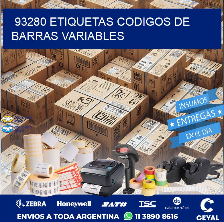 93280 ETIQUETAS CODIGOS DE BARRAS VARIABLES