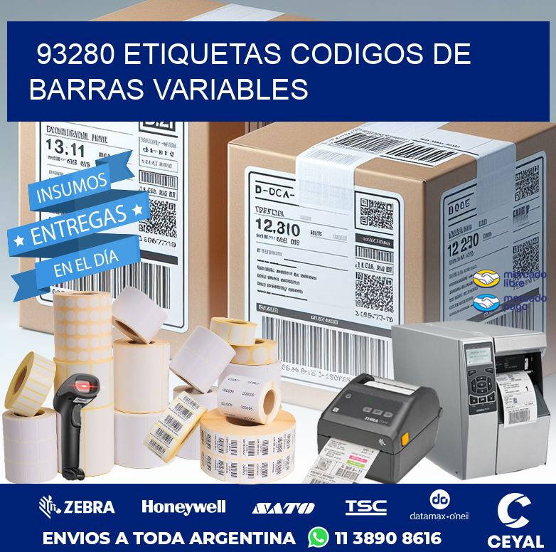 93280 ETIQUETAS CODIGOS DE BARRAS VARIABLES