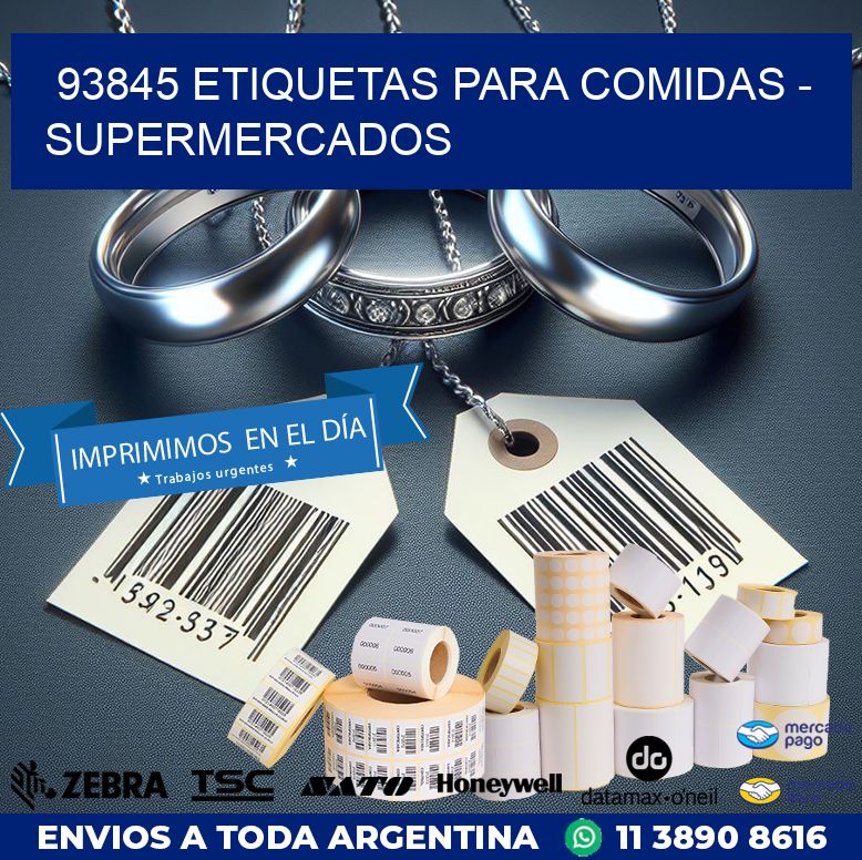 93845 ETIQUETAS PARA COMIDAS - SUPERMERCADOS