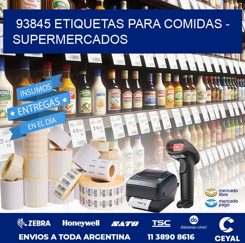 93845 ETIQUETAS PARA COMIDAS – SUPERMERCADOS