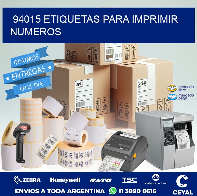 94015 ETIQUETAS PARA IMPRIMIR NUMEROS