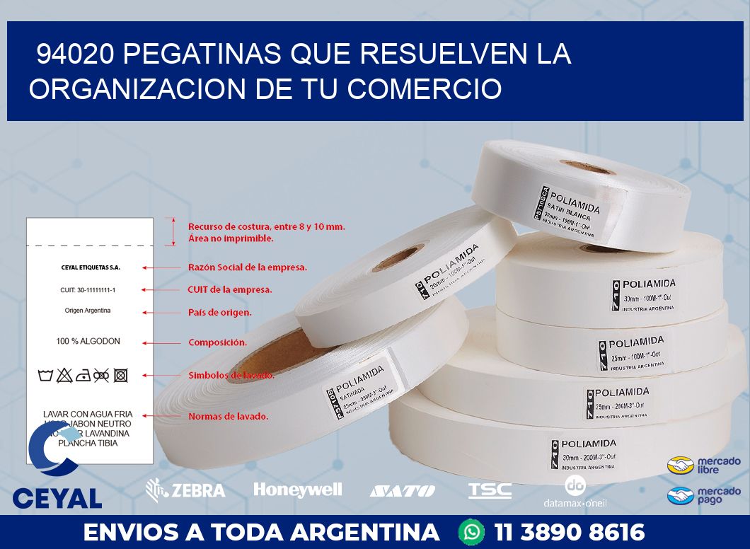 94020 PEGATINAS QUE RESUELVEN LA ORGANIZACION DE TU COMERCIO