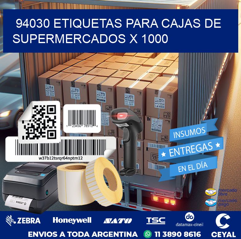 94030 ETIQUETAS PARA CAJAS DE SUPERMERCADOS X 1000