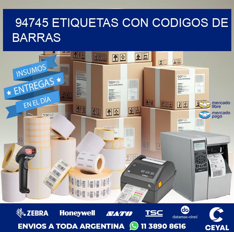 94745 ETIQUETAS CON CODIGOS DE BARRAS