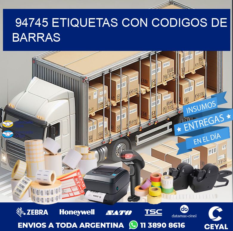 94745 ETIQUETAS CON CODIGOS DE BARRAS
