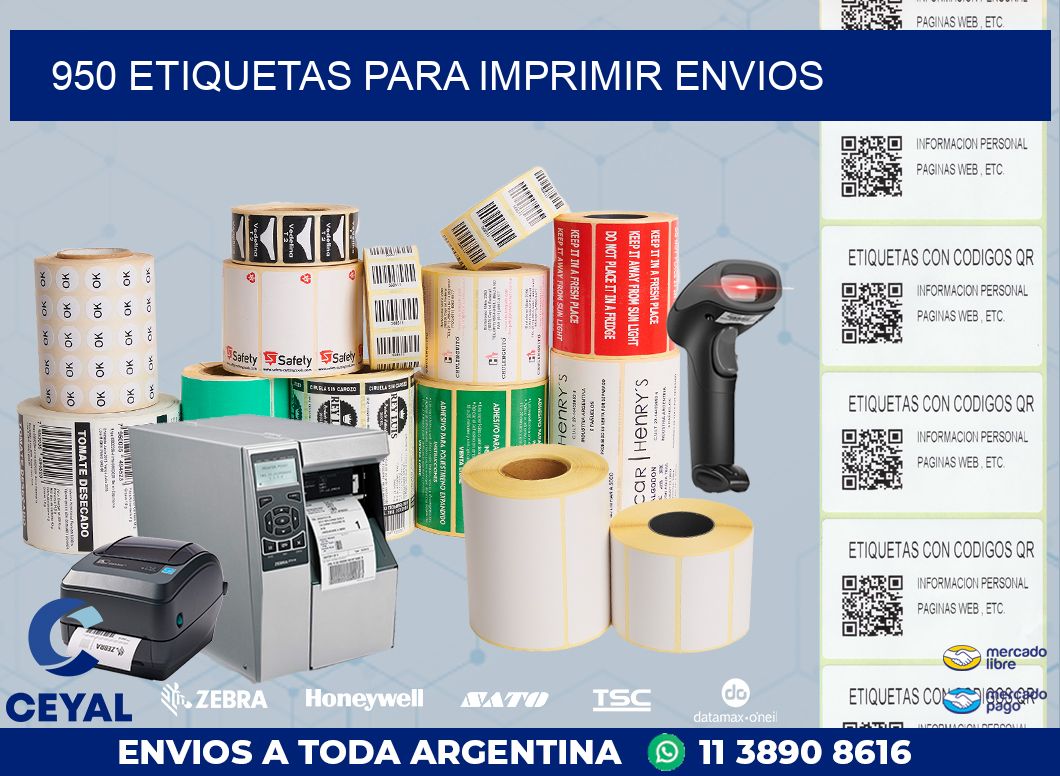 950 ETIQUETAS PARA IMPRIMIR ENVIOS