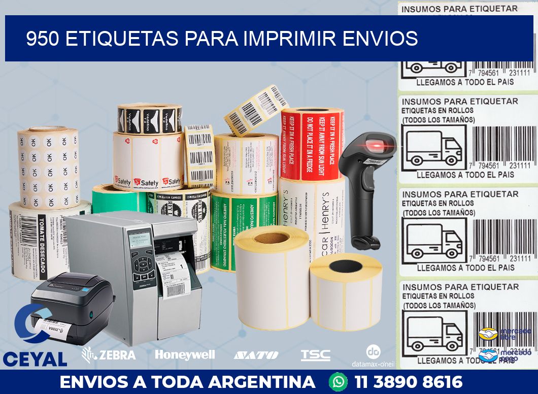 950 ETIQUETAS PARA IMPRIMIR ENVIOS