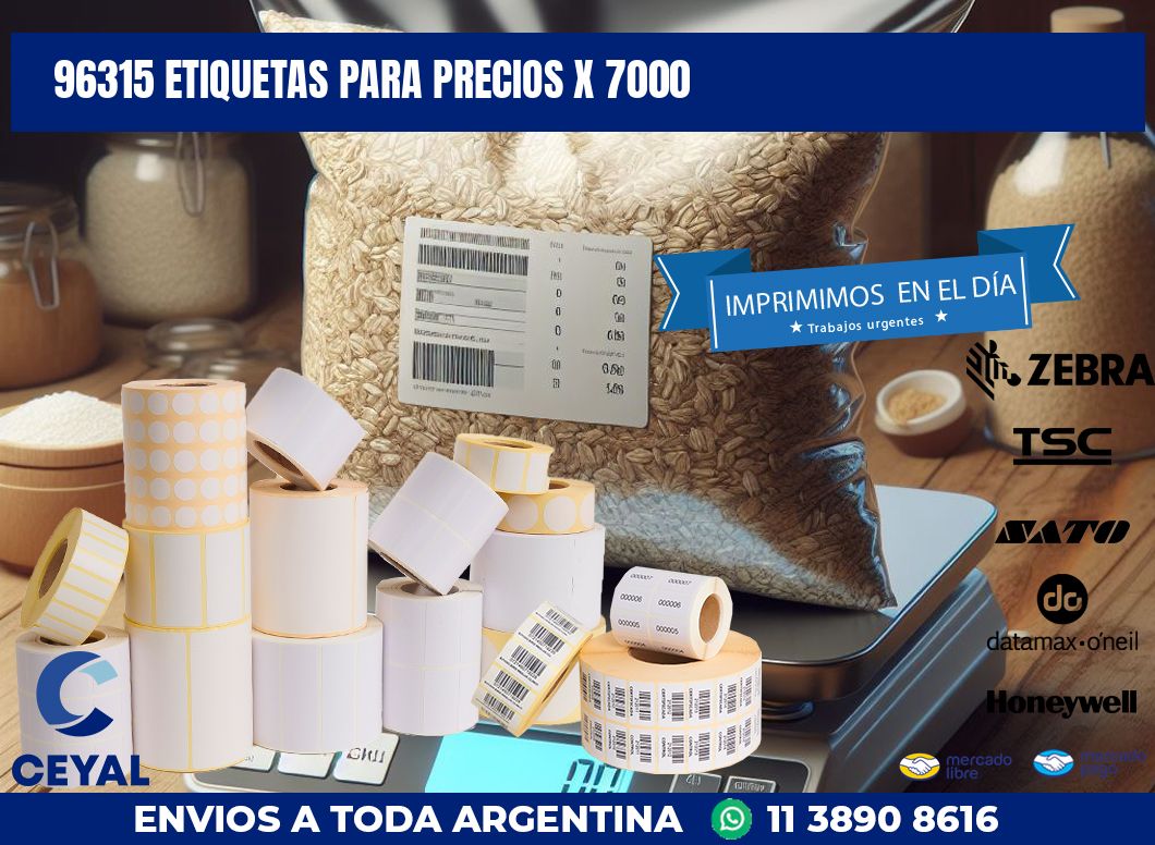 96315 ETIQUETAS PARA PRECIOS X 7000