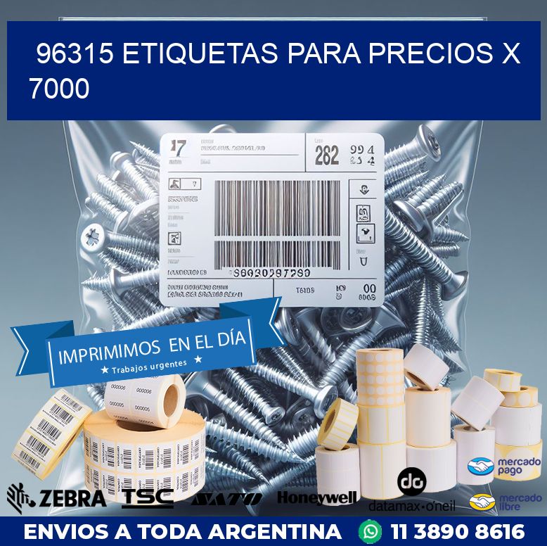 96315 ETIQUETAS PARA PRECIOS X 7000