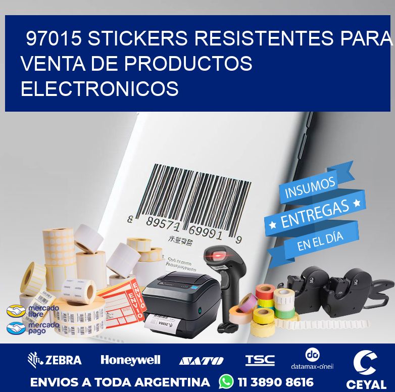 97015 STICKERS RESISTENTES PARA VENTA DE PRODUCTOS ELECTRONICOS