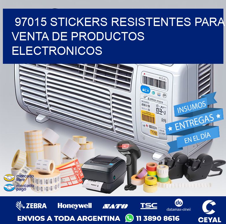 97015 STICKERS RESISTENTES PARA VENTA DE PRODUCTOS ELECTRONICOS