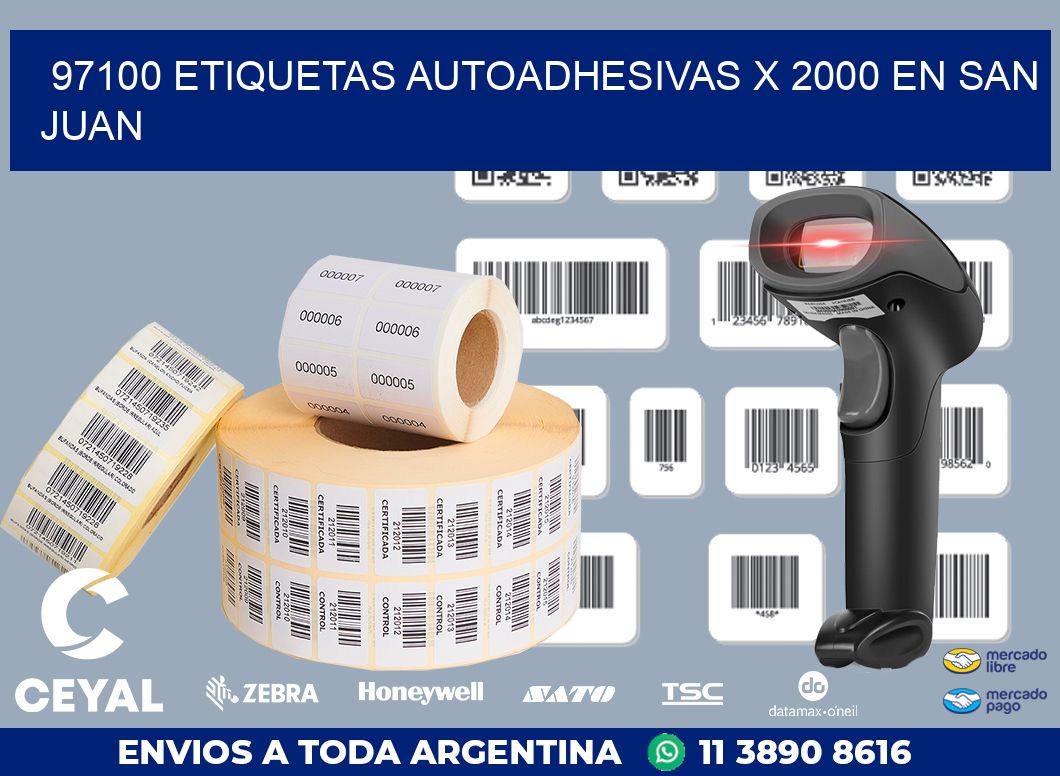 97100 ETIQUETAS AUTOADHESIVAS X 2000 EN SAN JUAN