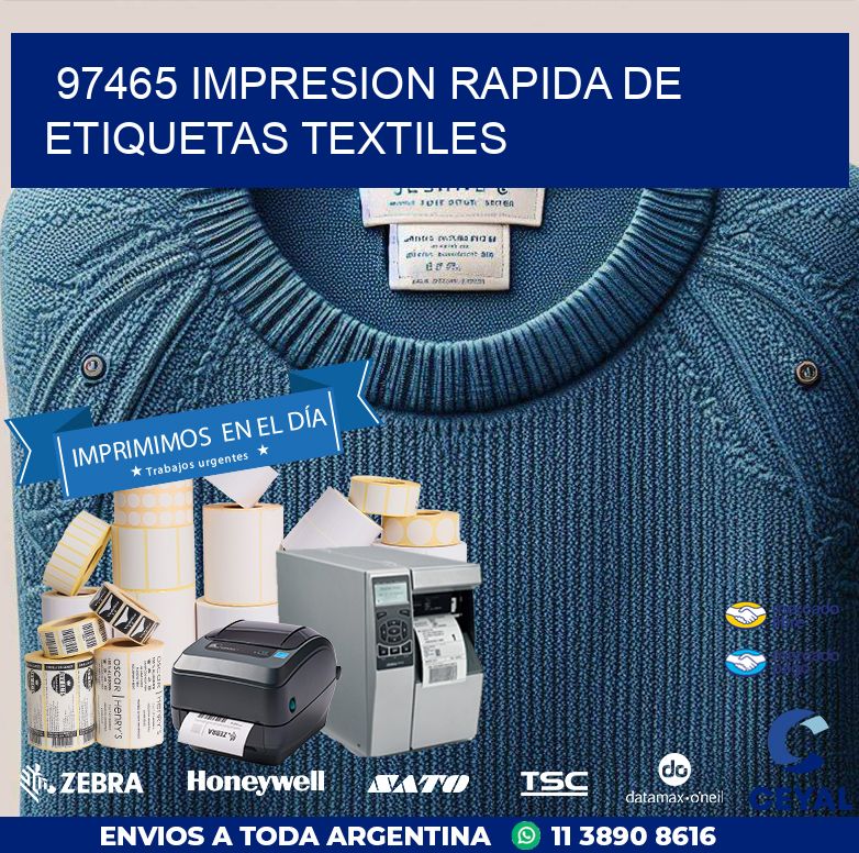 97465 IMPRESION RAPIDA DE ETIQUETAS TEXTILES