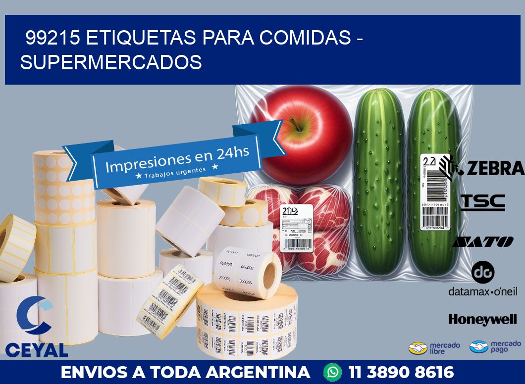 99215 ETIQUETAS PARA COMIDAS - SUPERMERCADOS