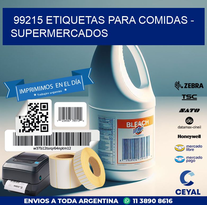 99215 ETIQUETAS PARA COMIDAS - SUPERMERCADOS