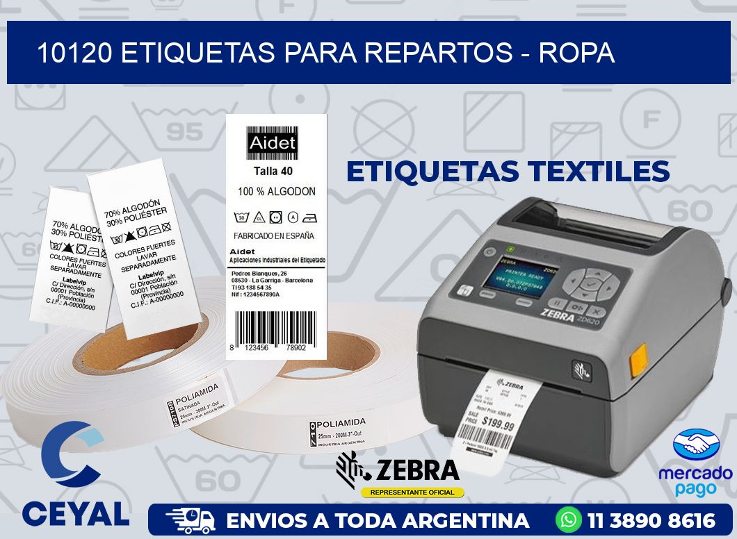10120 ETIQUETAS PARA REPARTOS - ROPA