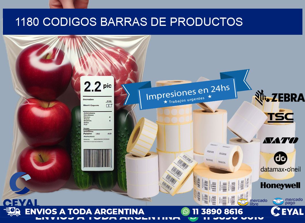 1180 CODIGOS BARRAS DE PRODUCTOS