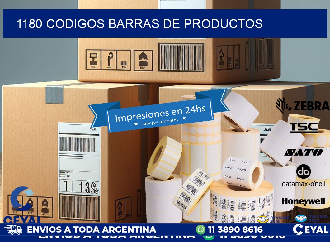 1180 CODIGOS BARRAS DE PRODUCTOS