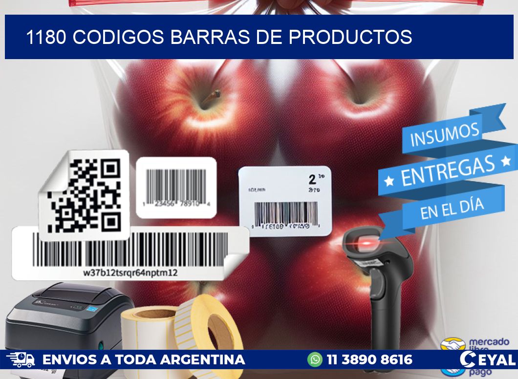 1180 CODIGOS BARRAS DE PRODUCTOS