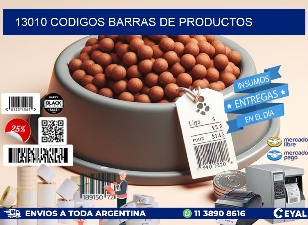 13010 CODIGOS BARRAS DE PRODUCTOS