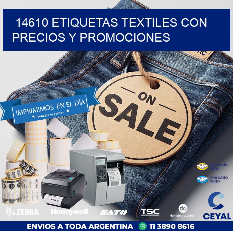 14610 ETIQUETAS TEXTILES CON PRECIOS Y PROMOCIONES