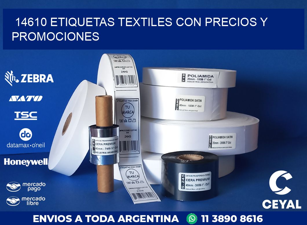 14610 ETIQUETAS TEXTILES CON PRECIOS Y PROMOCIONES