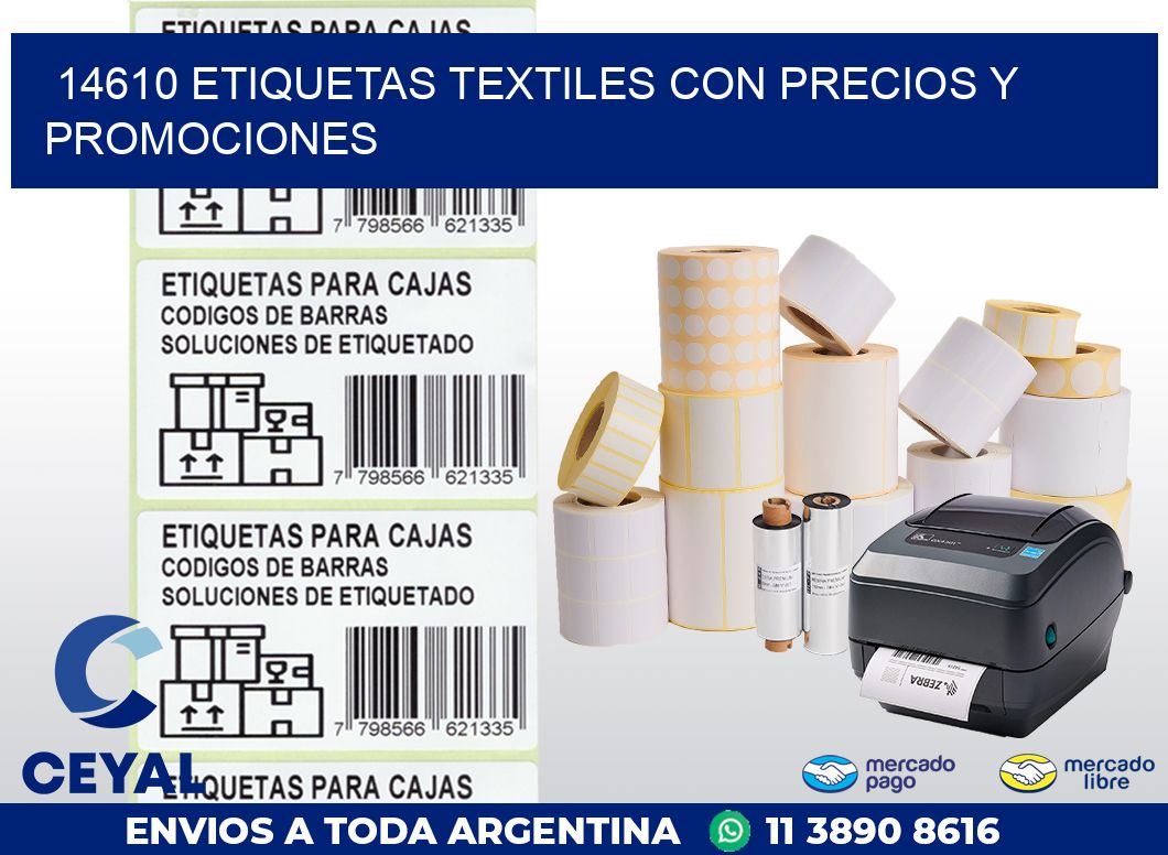 14610 ETIQUETAS TEXTILES CON PRECIOS Y PROMOCIONES