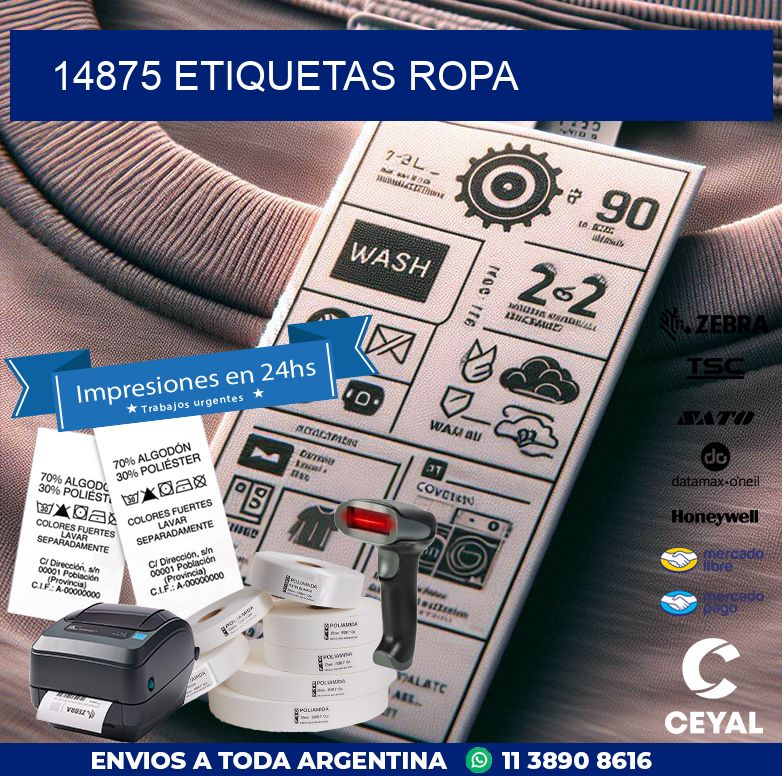 14875 ETIQUETAS ROPA