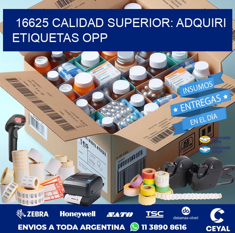 16625 CALIDAD SUPERIOR: ADQUIRI ETIQUETAS OPP
