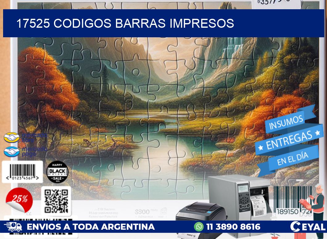 17525 CODIGOS BARRAS IMPRESOS