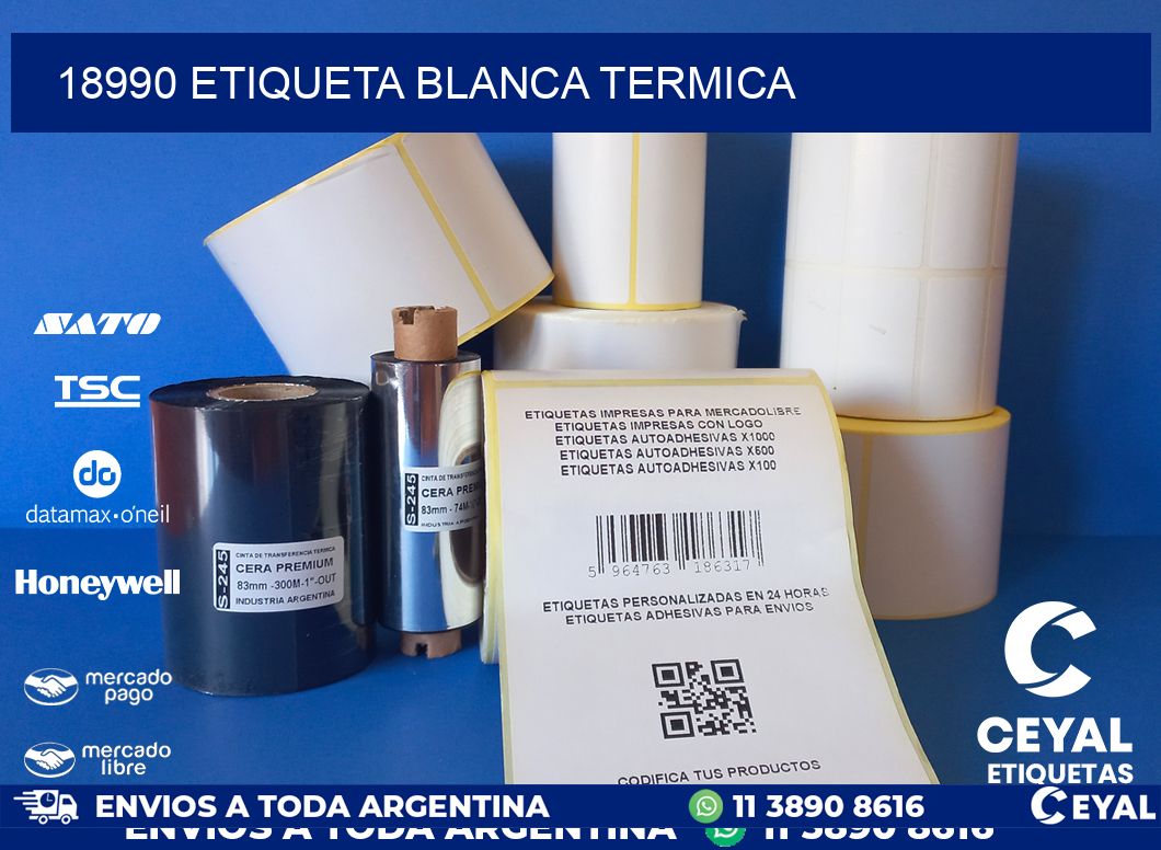18990 etiqueta blanca termica