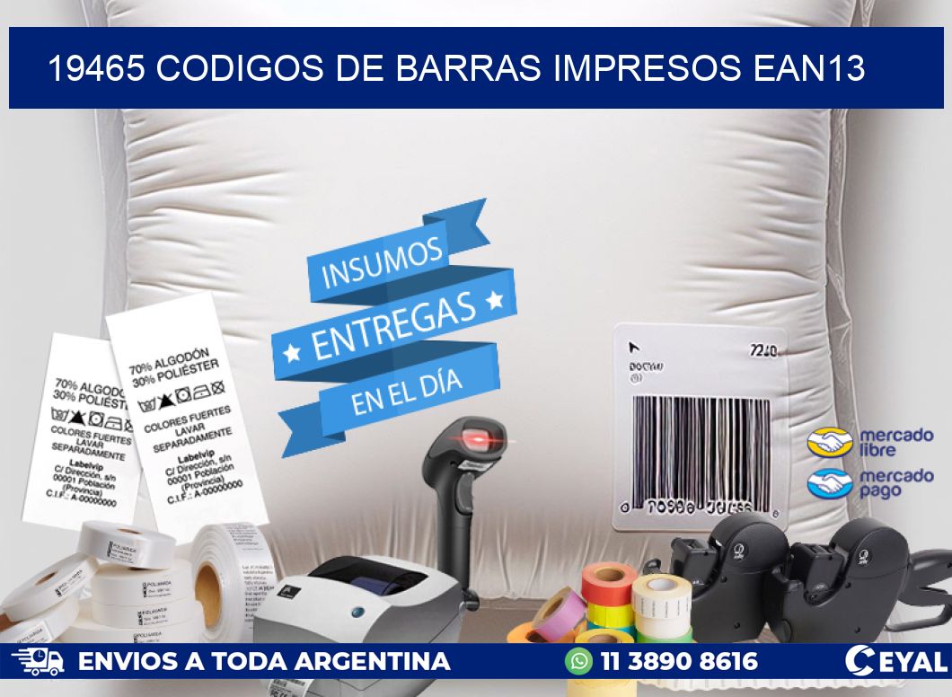 19465 Codigos de barras impresos ean13