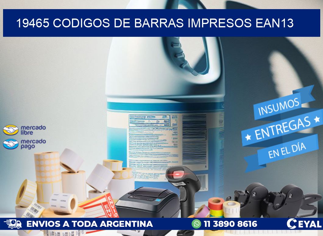 19465 Codigos de barras impresos ean13