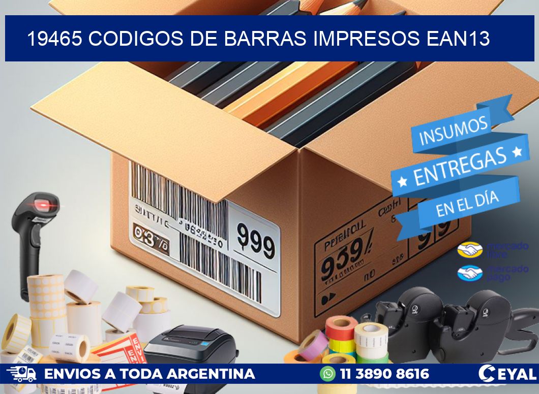 19465 Codigos de barras impresos ean13