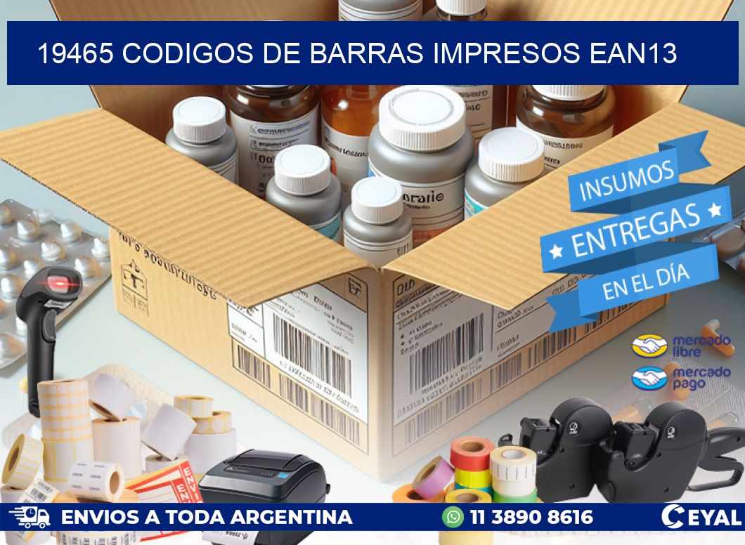 19465 Codigos de barras impresos ean13
