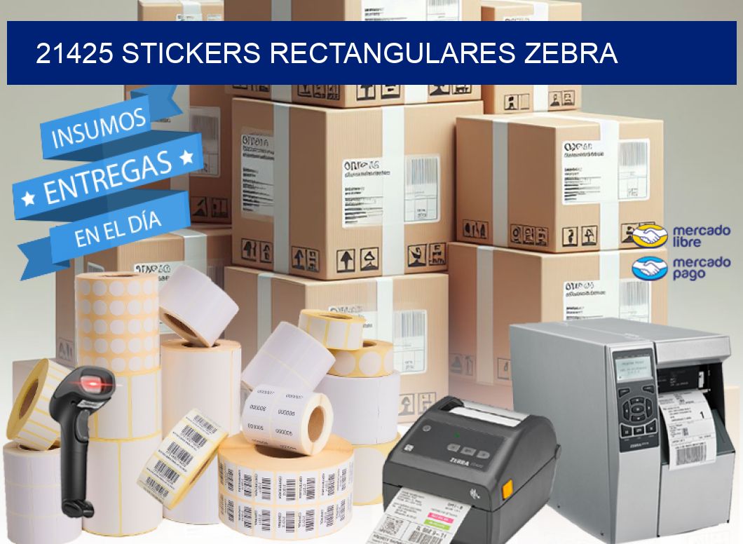 21425 Stickers rectangulares zebra