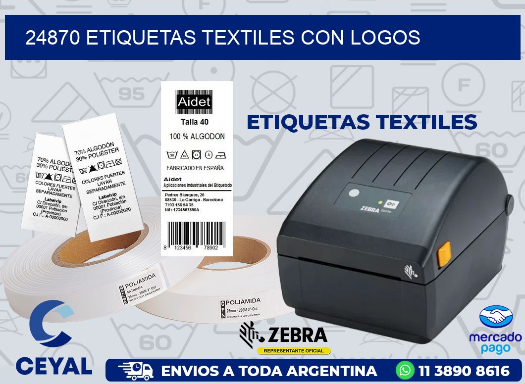 24870 ETIQUETAS TEXTILES CON LOGOS