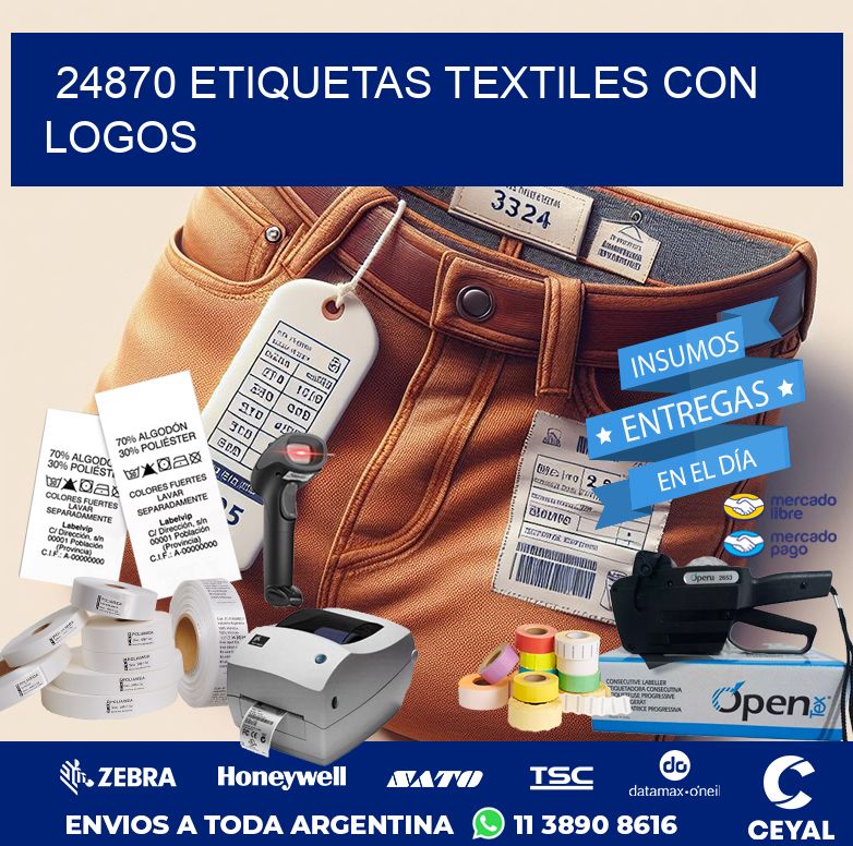 24870 ETIQUETAS TEXTILES CON LOGOS