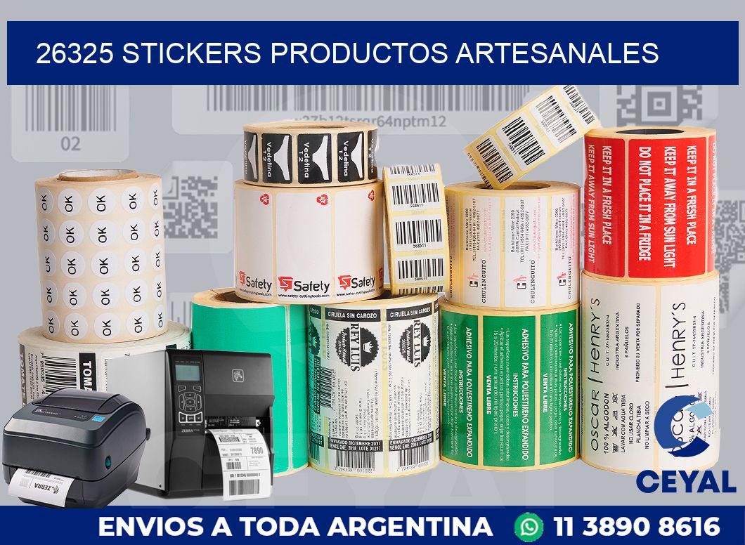 26325 stickers productos artesanales