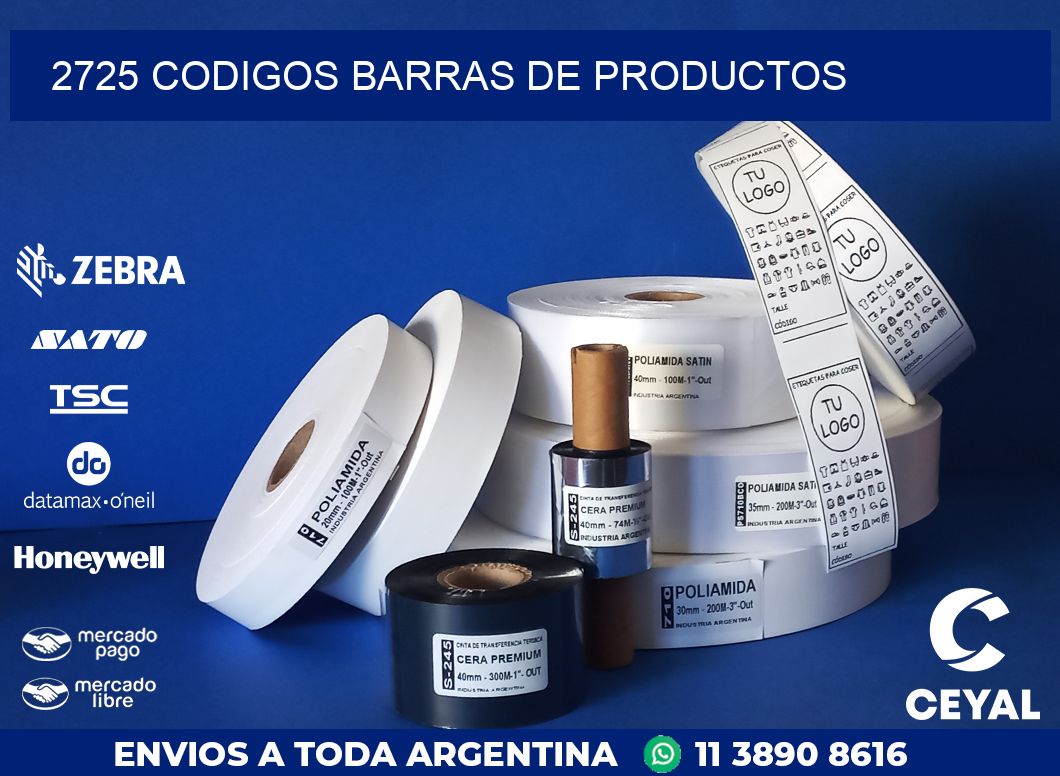 2725 CODIGOS BARRAS DE PRODUCTOS