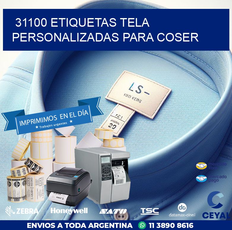 31100 ETIQUETAS TELA PERSONALIZADAS PARA COSER